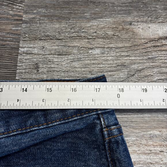 Levi's 501 Red Tab Dark Wash Blue Mens 35x31 Straight Leg Button Fly Denim Jean, - Picture 6 of 12